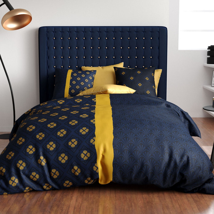 Parure housse de couette coton noir