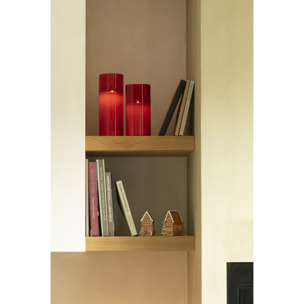 J-Line lampe Brillante - verre - rouge - large - LED