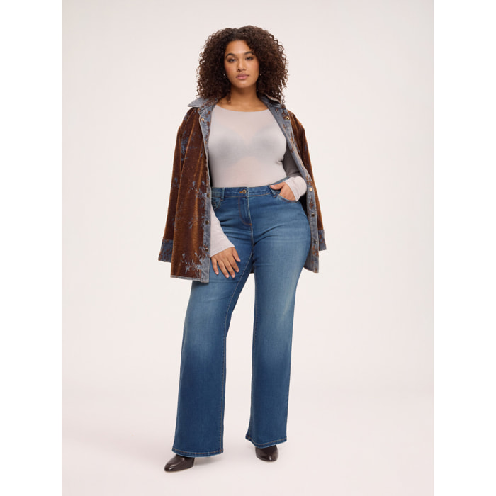 Fiorella Rubino - Jeans Bootcut lavado washed - Azul