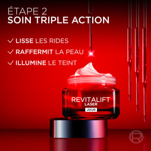 L'Oréal Paris Routine Soin Revitalift Laser Soin Anti-âge 50ml + L'Oréal Paris Revitalift Laser Sérum Correcteur Anti-Âge Tri-Pe
