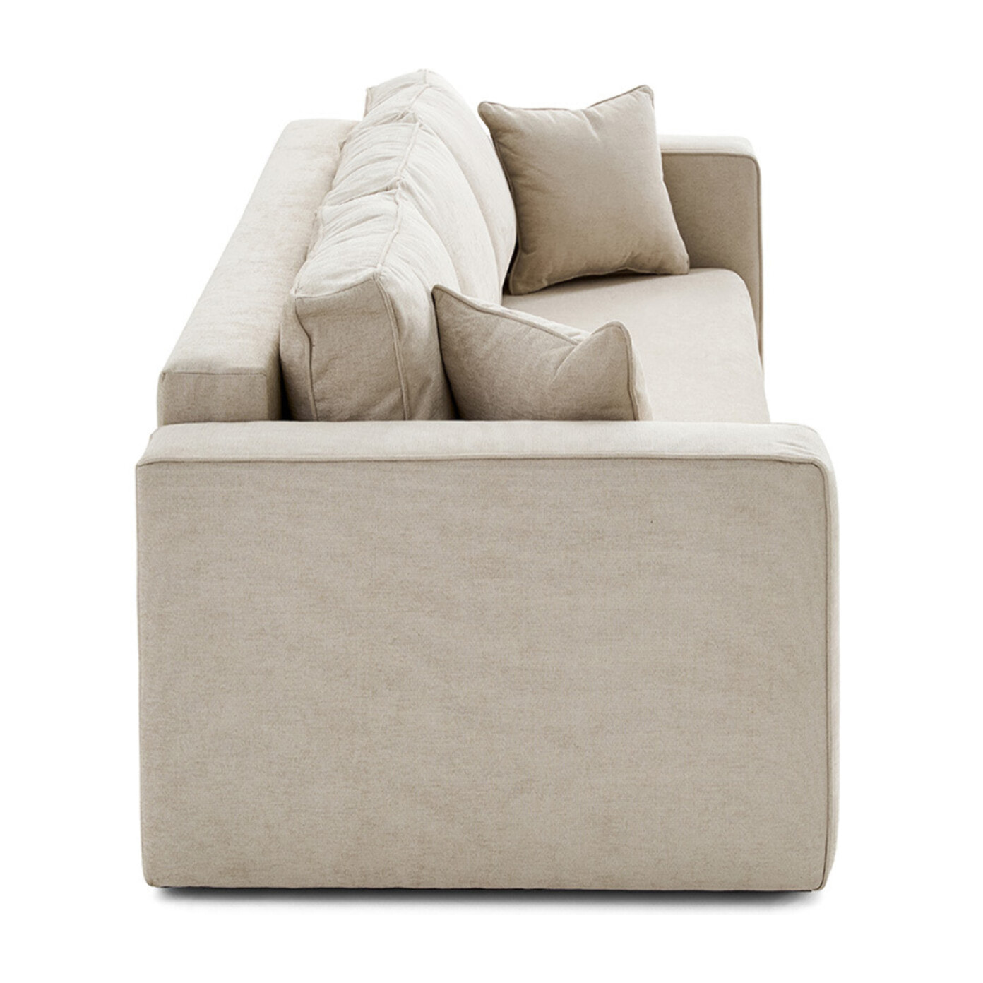 Topaze - canapé 3 places - convertible avec coffre - en tissu - Beige