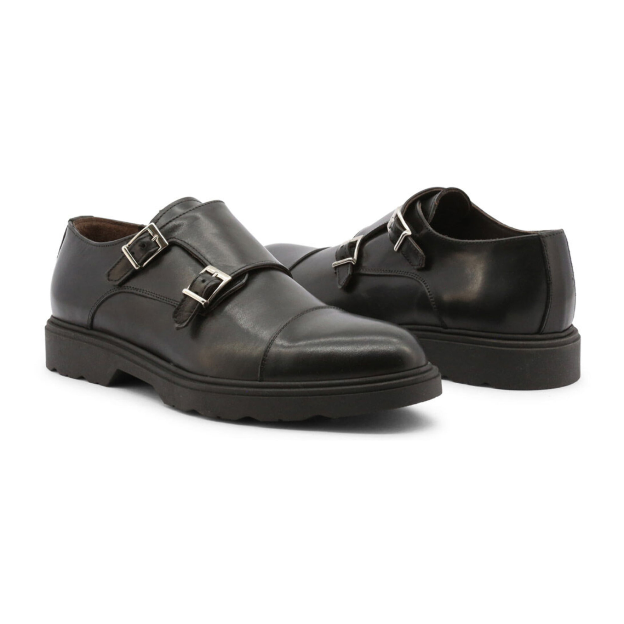 Zapatos Monkstrapa para Hombre - Duca di Morrone Guiliano Leather Black