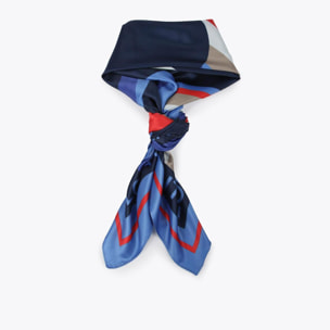 Foulard satinato righe colorate