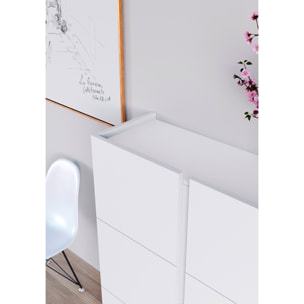 Zapatero Hessa melamina blanco 122x95x35 cm