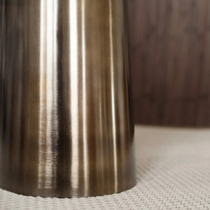 Table d'appoint ronde en métal doré D40 cm - Anouk