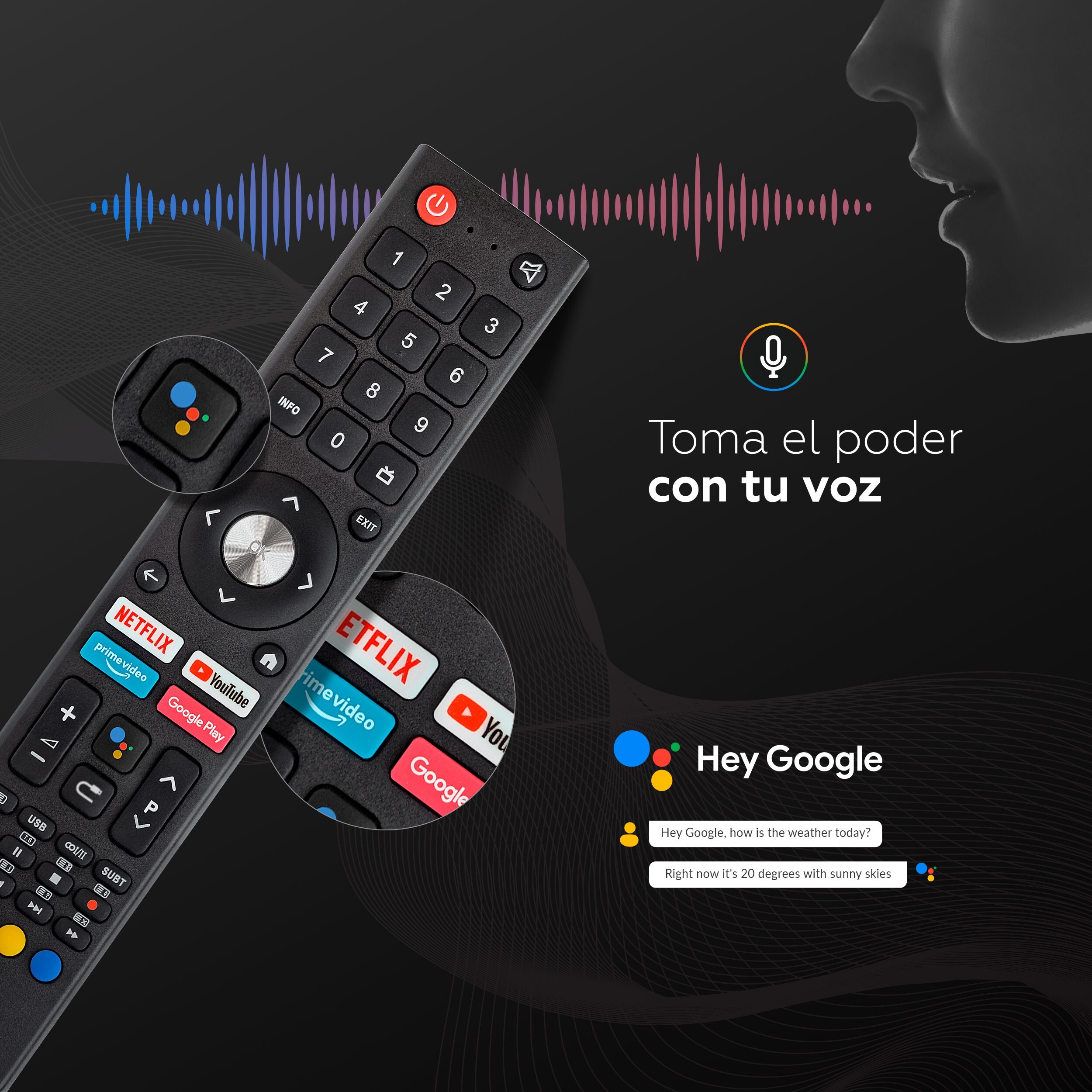 Smart TV 24 pulgadas HD Hey Google Official Assistant con control por voz. Televisor Android 11 - TD Systems PRIME24C19GLE