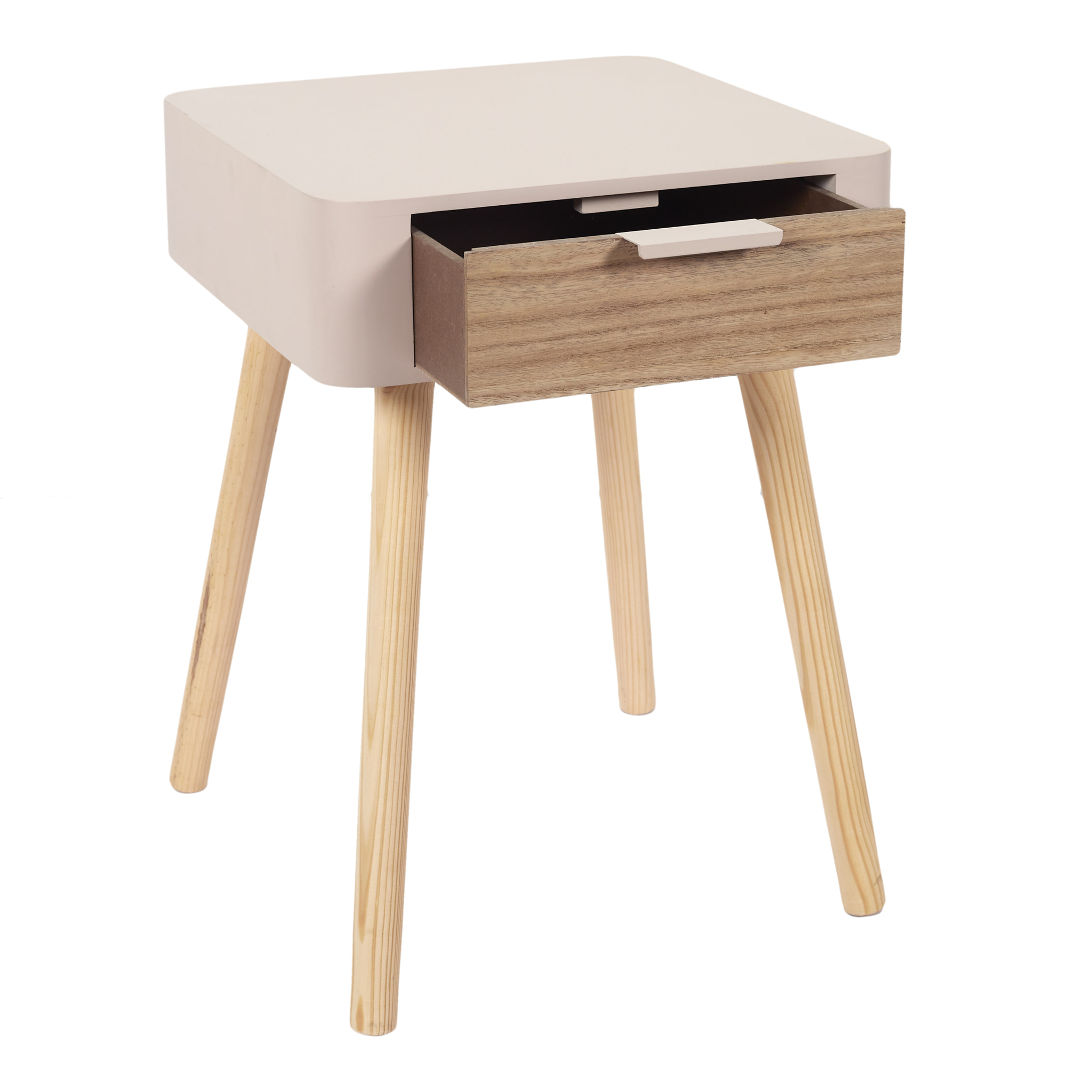 Chevet 1 Tiroir En Bois Rose