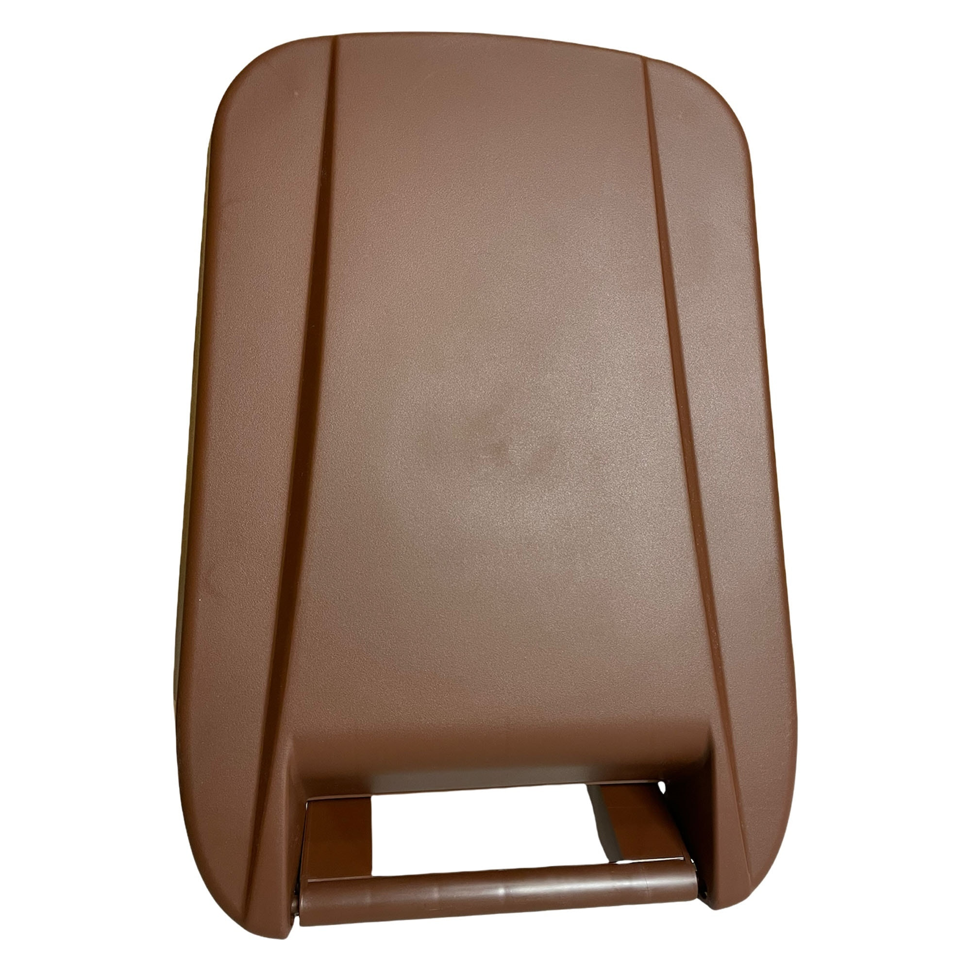 Contenedor - cubo de basura wellhome reciclo 110 litros,color marrón cerrado con tapa, ideal para reciclaje de residuos orgánicos, con ruedas