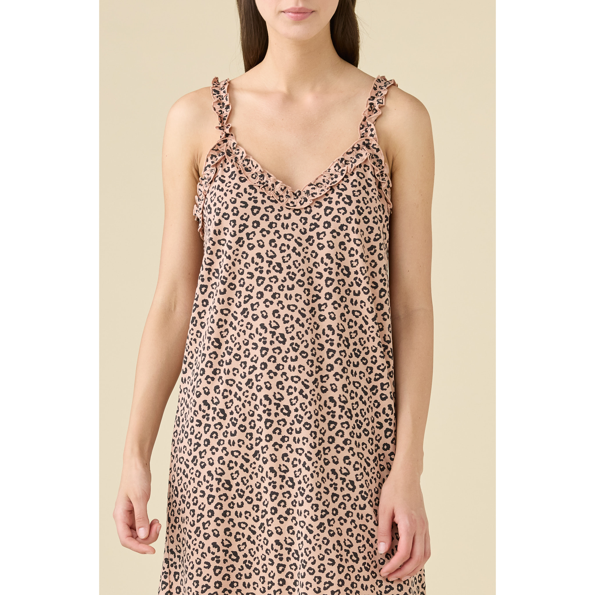 Camicia da notte donna estiva in cotone articolo animalier lover. Noidinotte