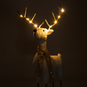 J-Line figurine Renne Foulard - polyester - blanc/or - large