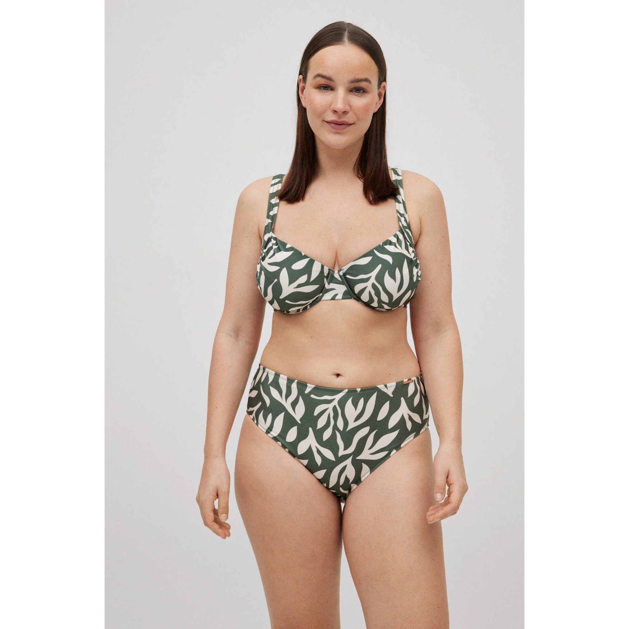 Set bikini snellente glitter per coppe grandi D ed F