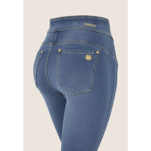 Jeggings N.O.W. skinny vita alta con impunture decorative