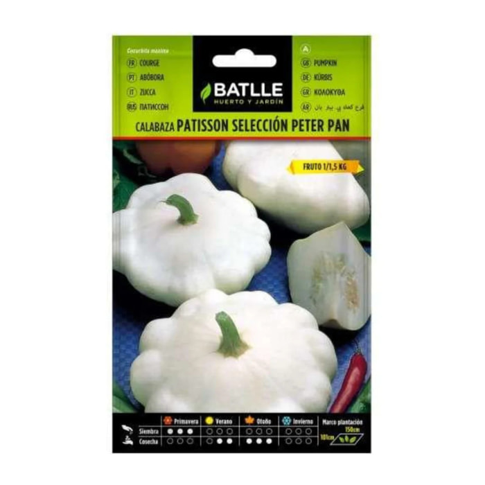 Semillas de Calabaza Pâtisson blanca Peter Pan Batlle