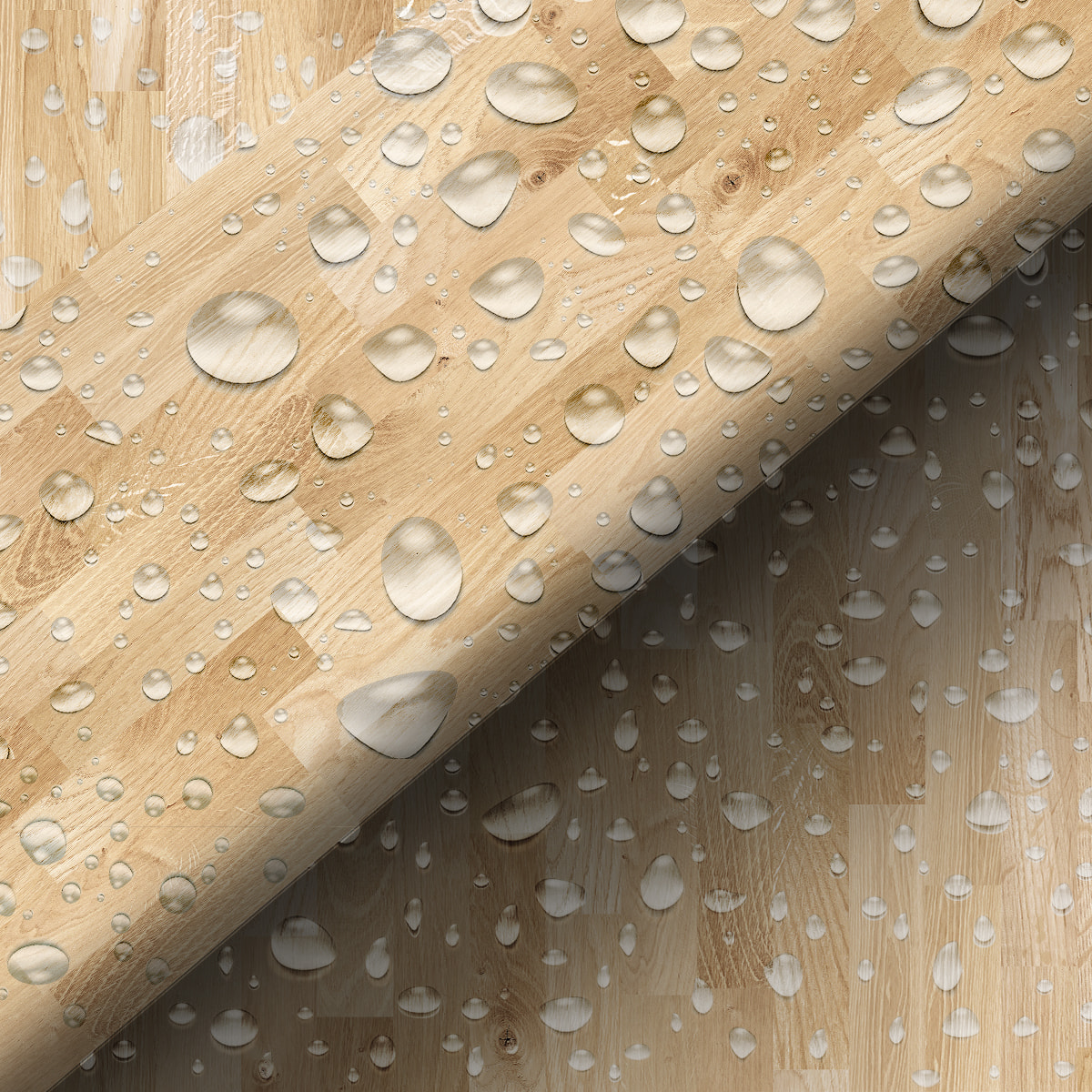 Revêtement sticker sol - PARQUET BOIS CLAIR - Rouleau adhésif Protection Anti-dérapant