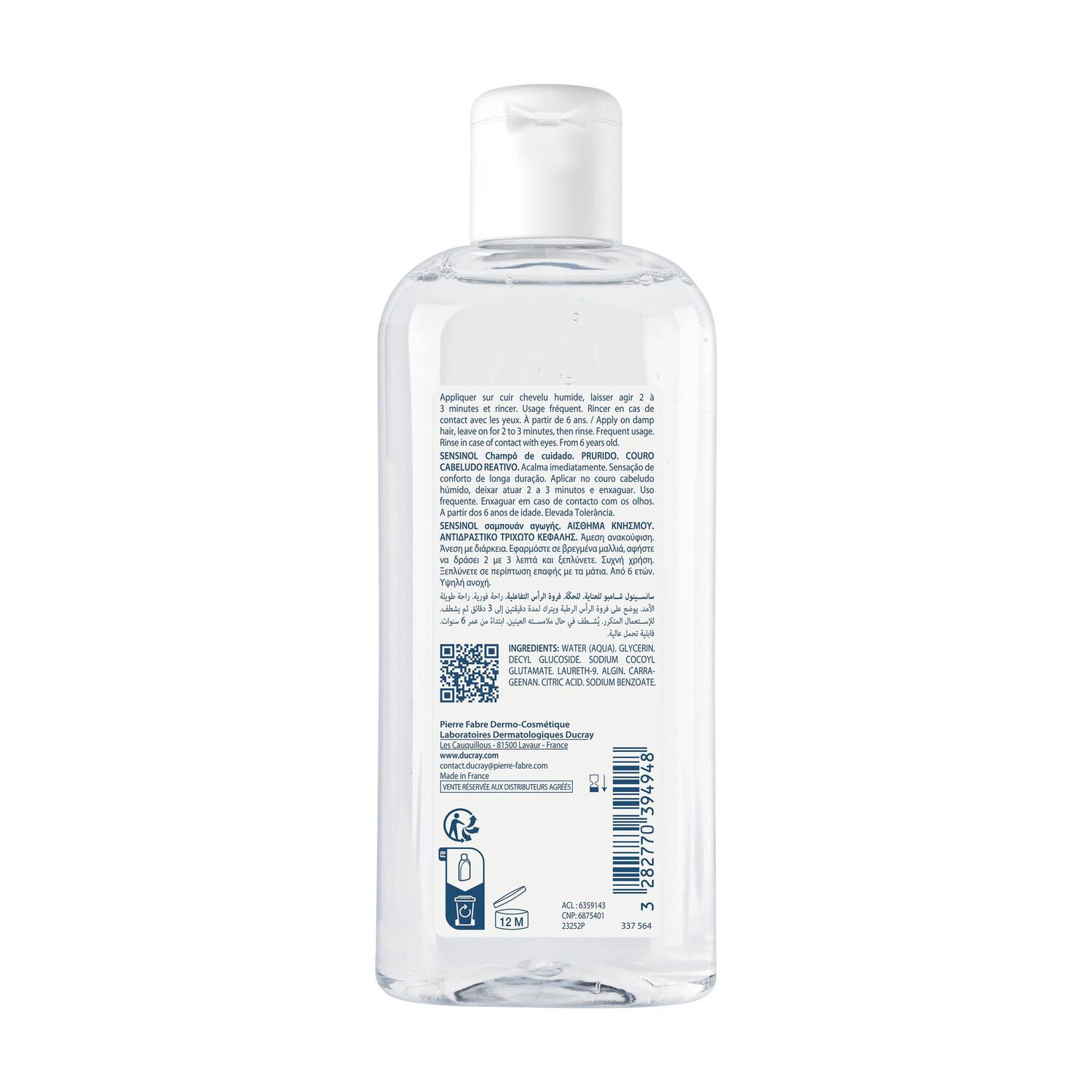 Sensinol - Shampooing Traitant Démangeaisons Cuirs Chevelus Réactifs 200ml