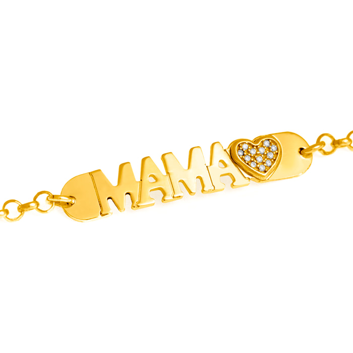 Pulsera de Plata de Ley 925 con inserción de colgante MAMA