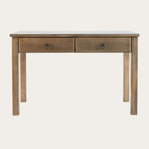 Bureau Tiber -bois massif d'araucaria-couleur nogal 120 x 77 x 60 cm