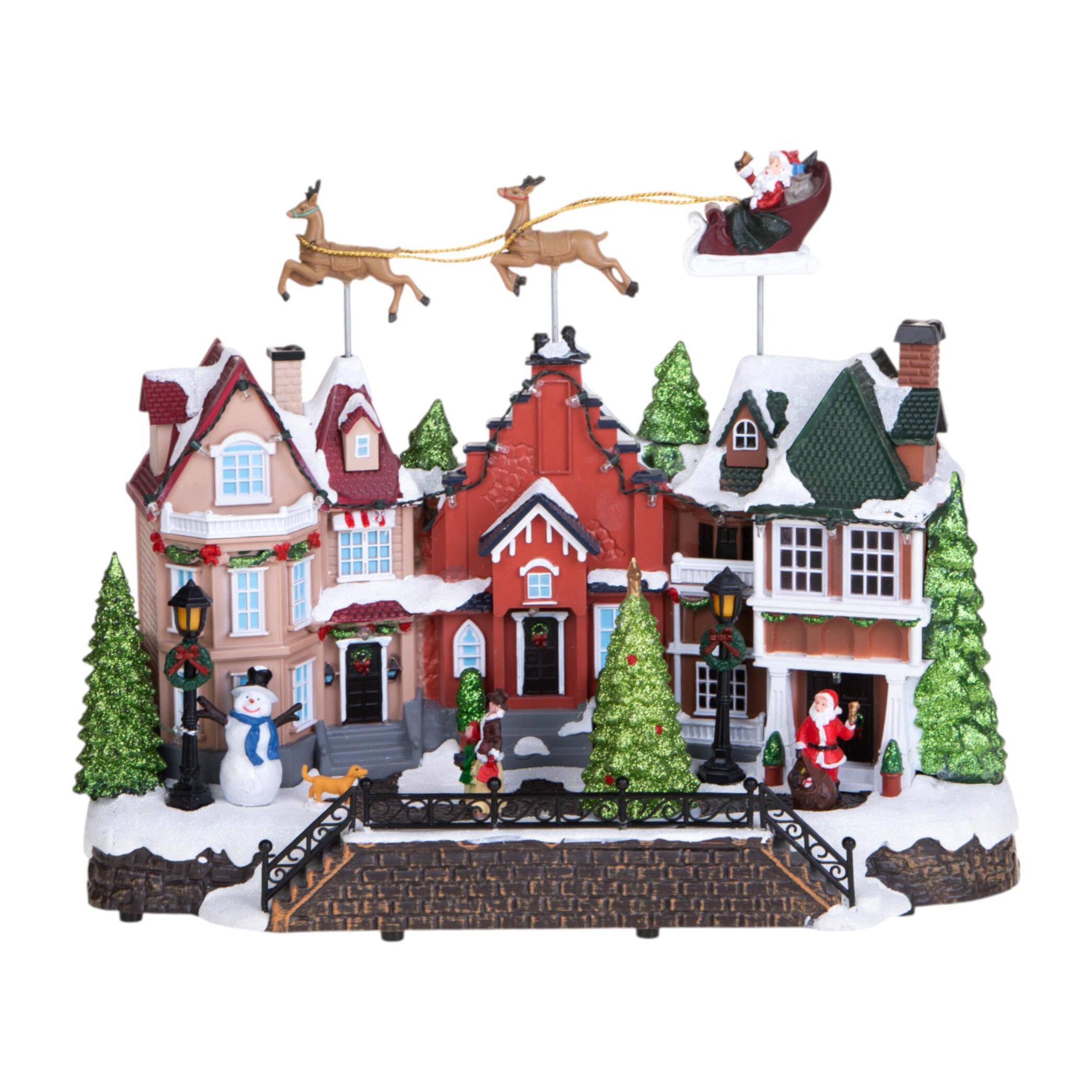 Villaggio con musica movimento e luci - Pezzi 1 - 39xH33x20cm - Bianchi Dino SpA