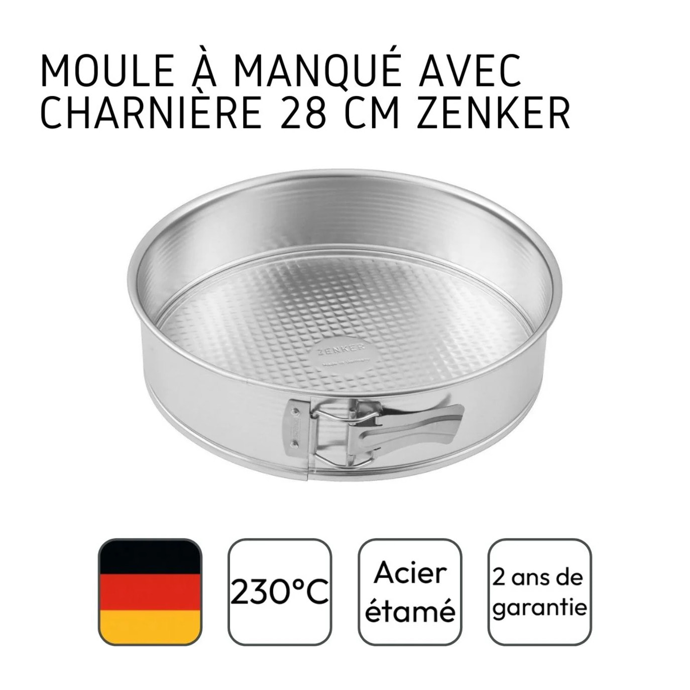 Moule à manqué à charnière 28 cm Zenker Silver