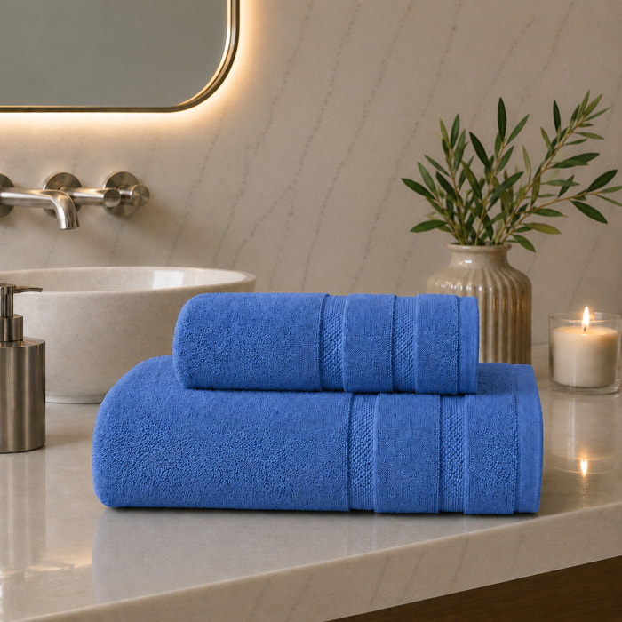 COTONE EGIZIANO Coppia Spugna Lusso 530 gr_40x60+60x110_Pluto