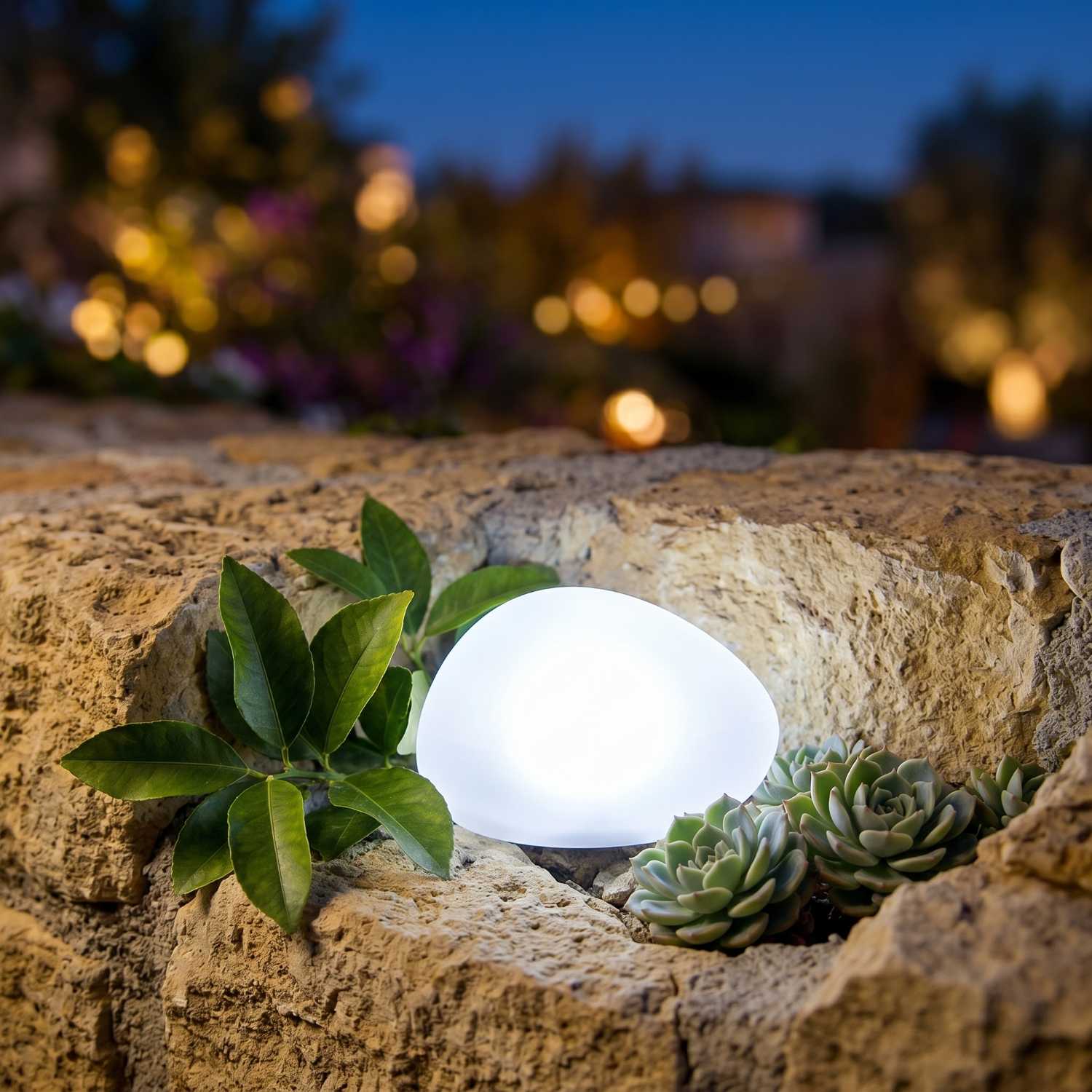 Décoration galet solaire SOLENZARA D16CM