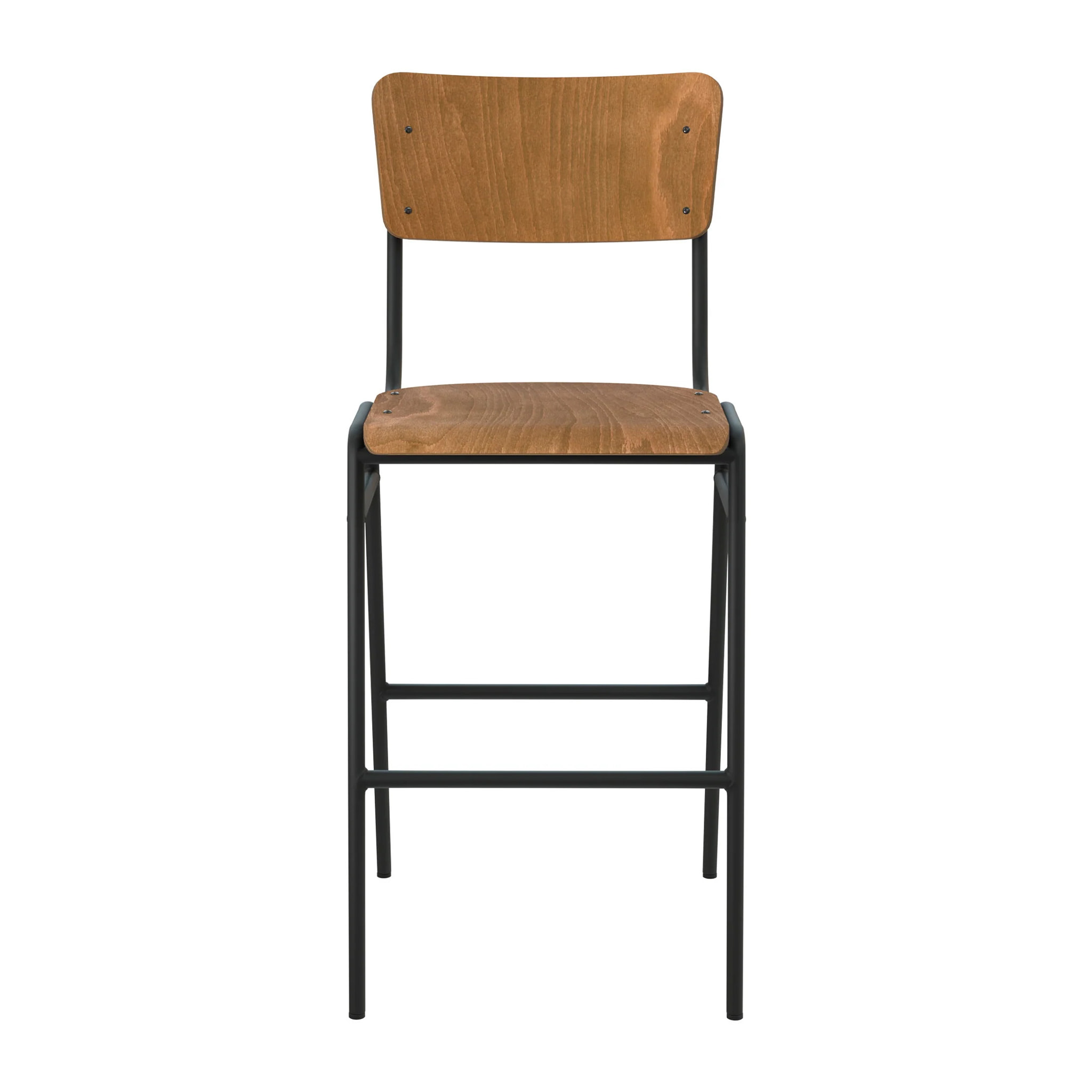 Lot de 2 chaises pour îlot central 66 cm en bois foncé - Clem