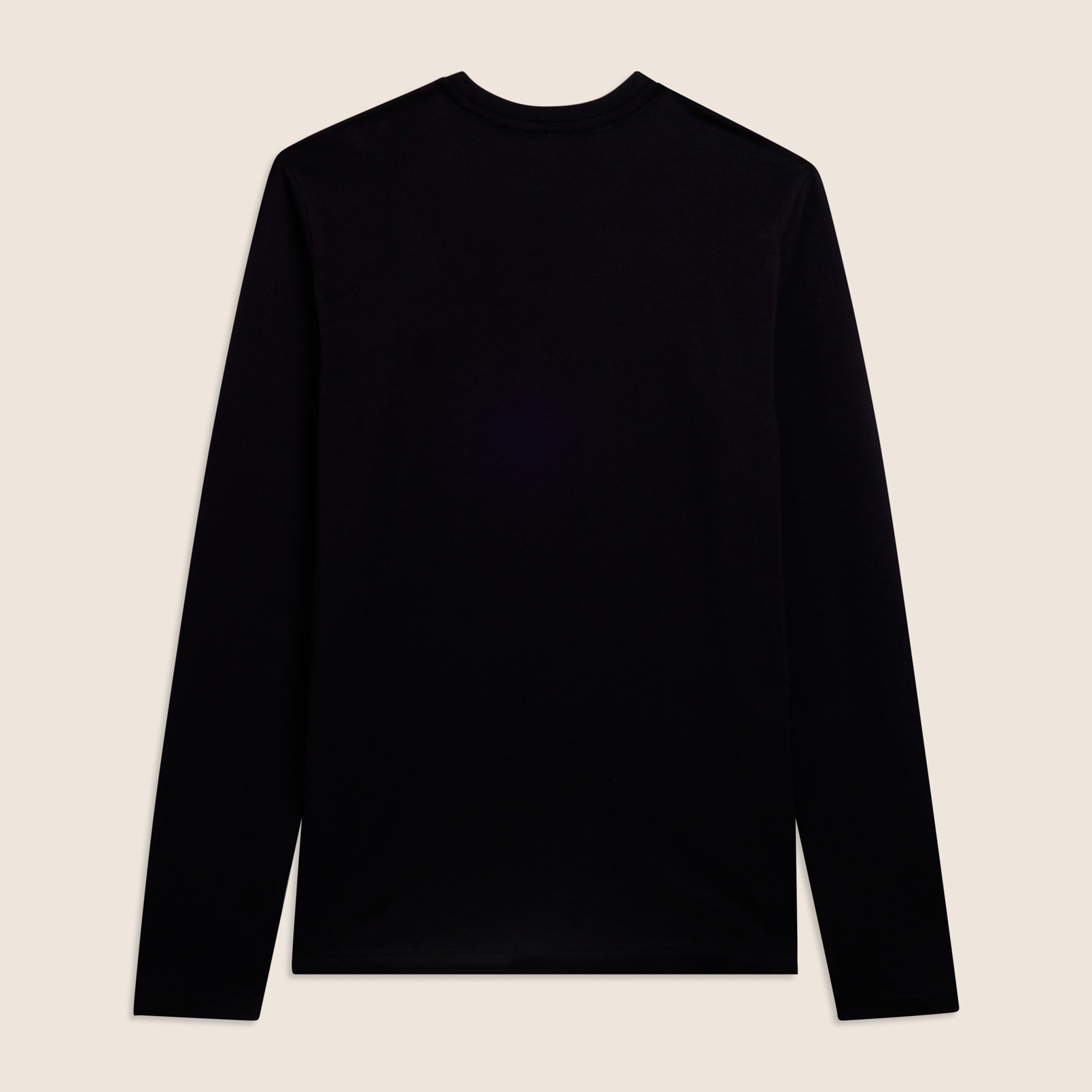 T-shirt manica lunga in cotone con logo ricamato