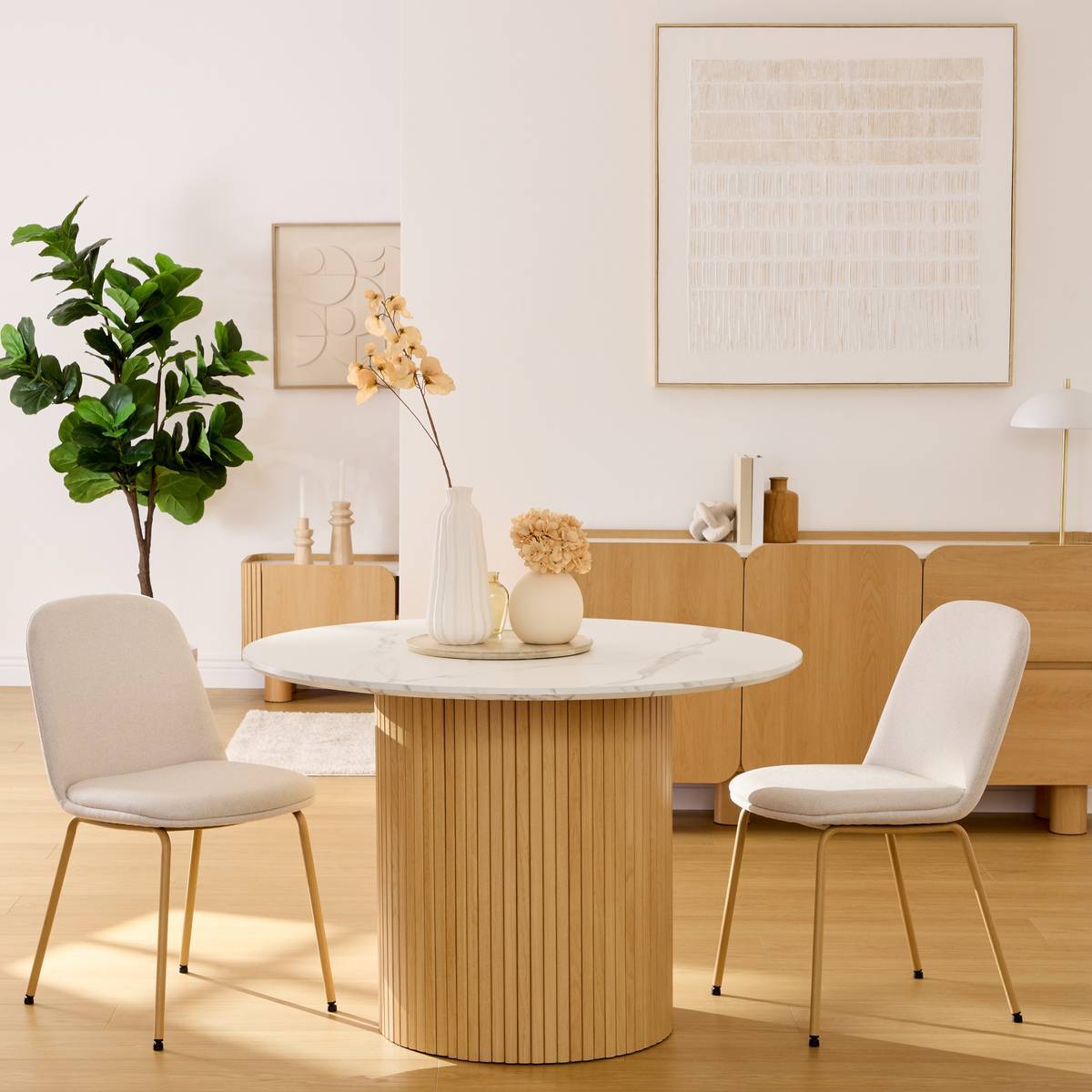 Table à manger 2 places Homelya 110x110x76cm