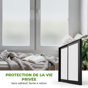 Rouleau vitrostatique pour vitre au mètre - Film Anti Regard Electrostatique Occultant Vitre Anti UV