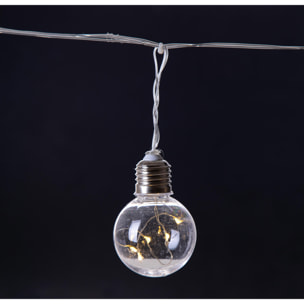 Ghirlanda Con 20 Led Lamp. Uso Interno. 6 Metri - Pezzi 1 - 8X600X8cm - Colore: Bianco - Bianchi Dino - Articoli Natalizi