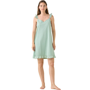 Camicia da notte donna in cotone bretellina little flower Noidinotte