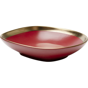 Assiettes creuses Vibrations 19cm rouges set de 4 Kare Design