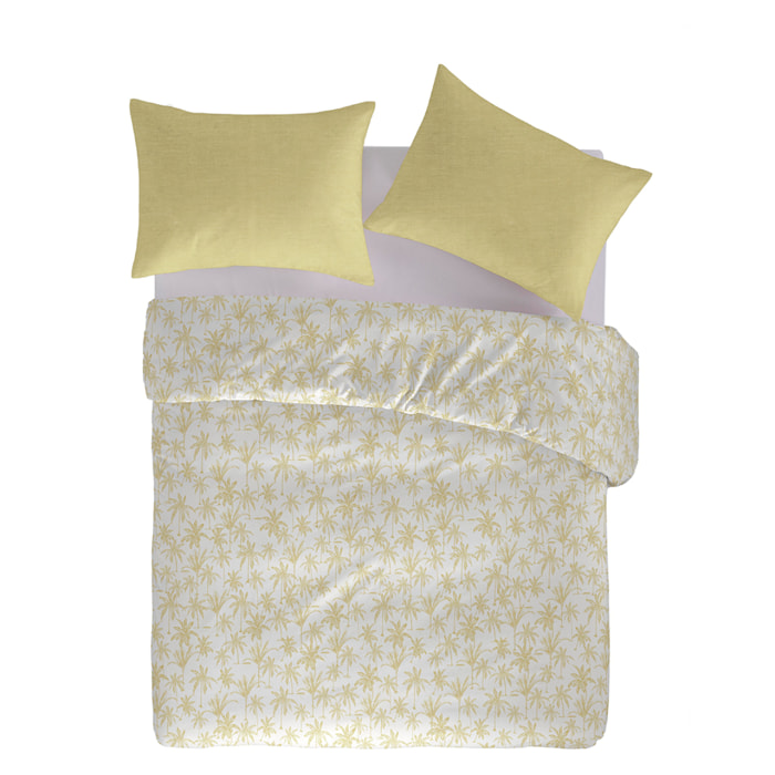 Housse de couette GOA ECUME en 100% percale de coton organic- jaune clair - vendue seule