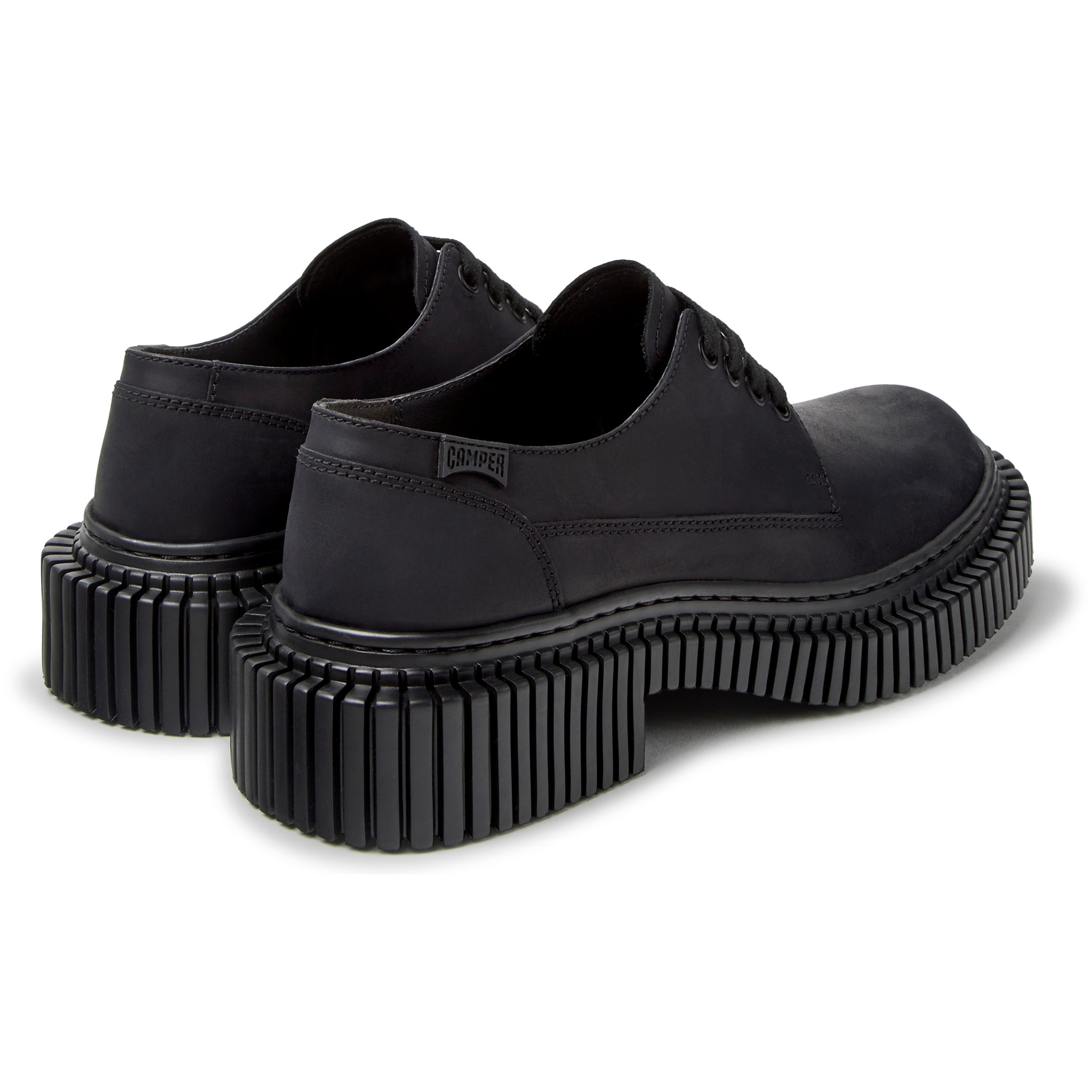 Zapatos de cordones - CAMPER Pix Berlin - Negro - Piel nobuk