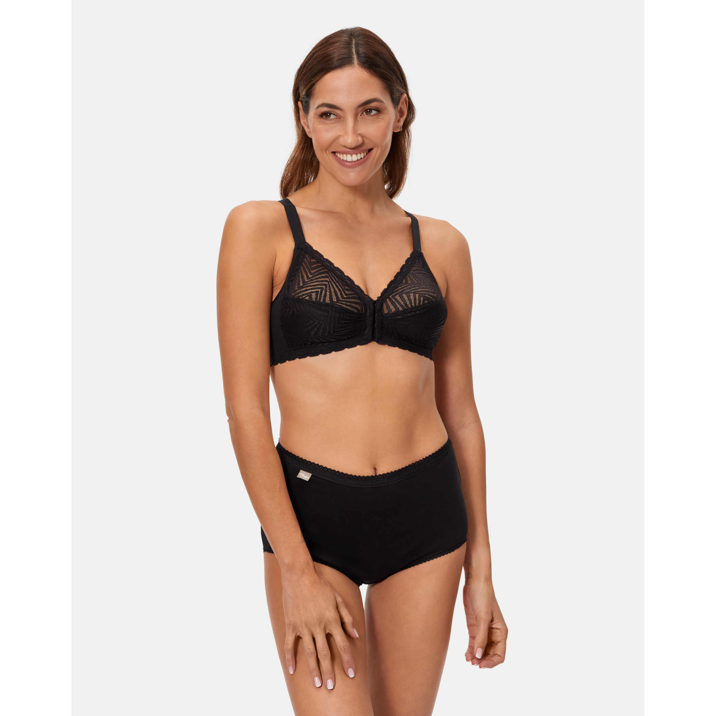 Sujetador Ideal Posture sin aros. Con apertura frontal.