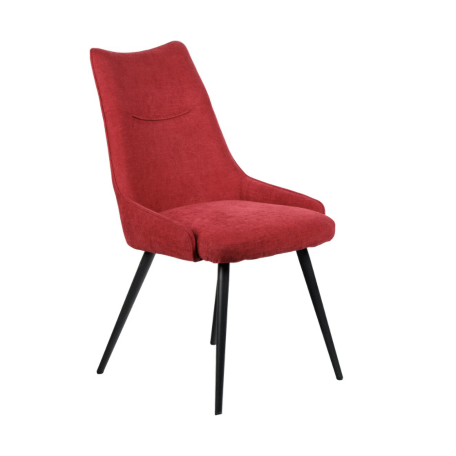 Chaise en tissu avec piétement en métal noir - TIRANA