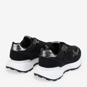 Zapatillas de plataforma negras con cordones