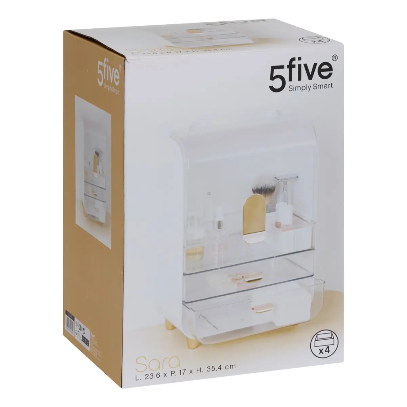 Organiseur Sara L8,9cm blanc