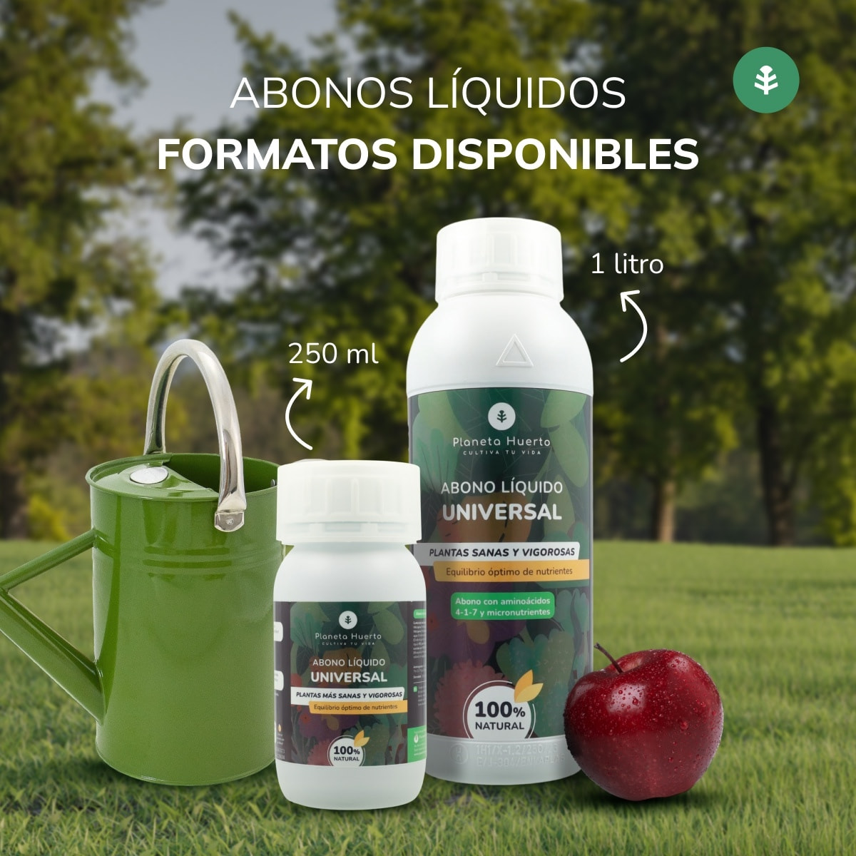 PLANETA HUERTO | Abono Líquido Universa 250 ml Fertilizante Líquido Todo en Uno - Abono para Plantas de Interior y Exterior