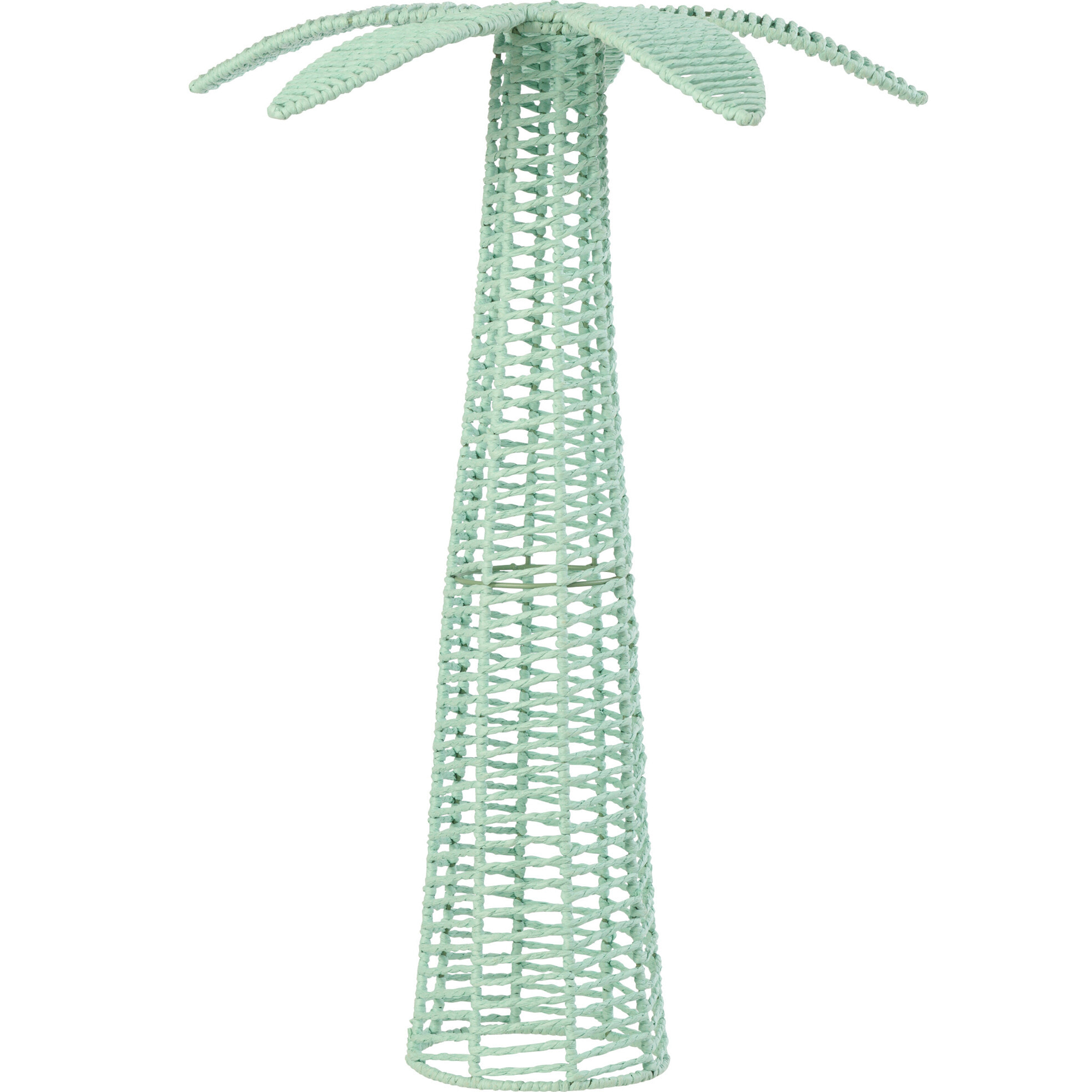 J-Line Palmier décoratif - métal/papier - bleu azur - large