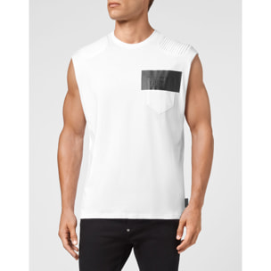 PHILIPP PLEIN Tank top Padding Details Hexagon