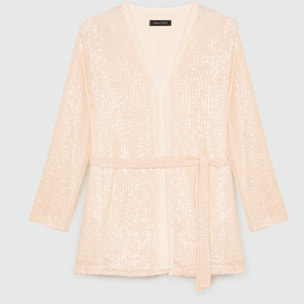 Fiorella Rubino - Coprispalle in full paillettes - Beige