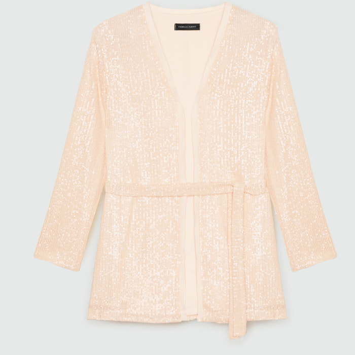 Fiorella Rubino - Coprispalle in full paillettes - Beige