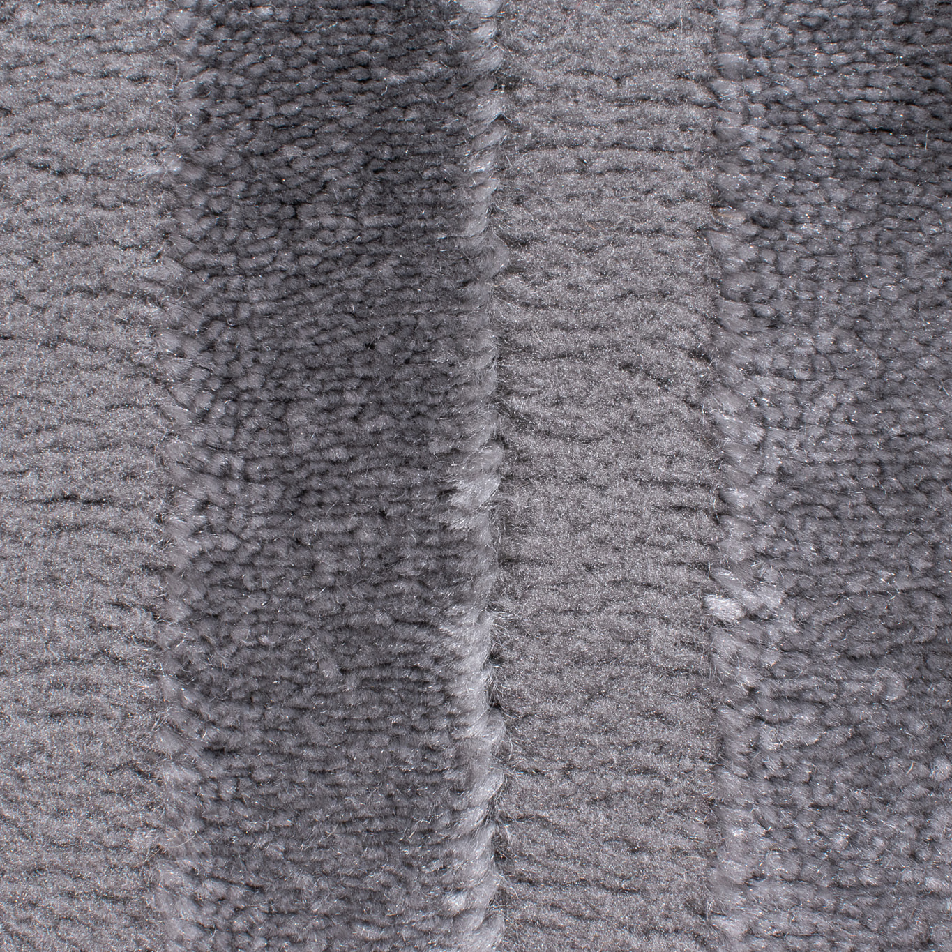 BIANCA - Tapis arc-en-ciel gris avec longs poils en relief