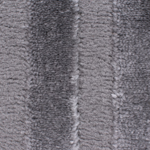 BIANCA - Tapis arc-en-ciel gris avec longs poils en relief