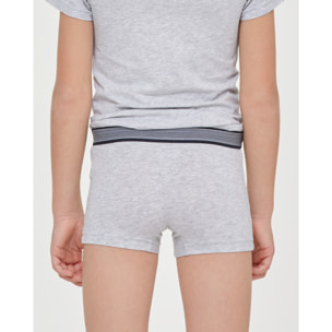 Boxer bimbo in cotone organico con elastico a righe