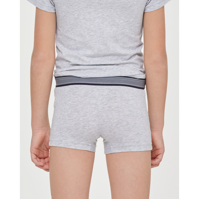 Boxer bimbo in cotone organico con elastico a righe