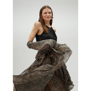 Trench organza stampa animalier
