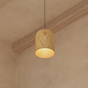 Suspension "Ali" - bambou et métal - D28 cm