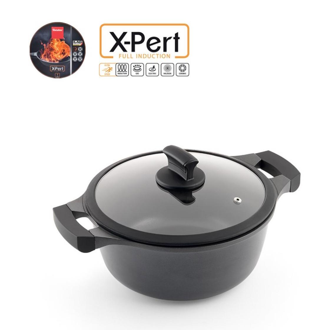 Metaltex Cacerola Antihaderente Alta Línea XPERT 20 cms 2,6l Libre de PFOA y BPA